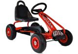 Gokart infantil a pedales rojo Lean Toys, vista frontal