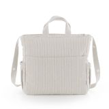 Bolso maternal Pack Sira Cambrass color beige, vista frontal