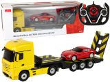 Camión de remolque R/C Mercedes-Benz 1:26 Amarillo Rojo