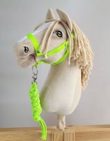 Set de Caballo de Madera My Sweet Baby: Cabestro A3 + Cuerda Neon