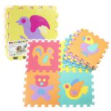 Alfombrilla de Puzzle Educativa Suave EVA Animales 9 Piezas