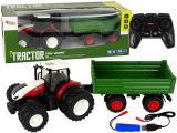 Tractor RC con Remolque 1:24 Rojo Verde
