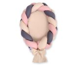 Nido de Bebé Trenzado 2 en 1 My Sweet Baby - Beige y Rosa