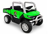 Coche eléctrico infantil Lean Cars GTS2299-H 24V 4x4 verde, vista frontal todoterreno