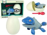 Set de Dinosaurio Mosasaurio con Huevo y Destornillador Azul