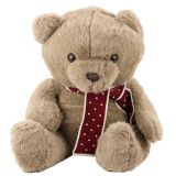 Osito de Peluche Grande con Bufanda a Lunares 45cm