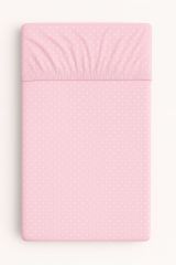 Sábana Ajustable de Algodón My Sweet Baby 120x60 cm Lunares Rosa