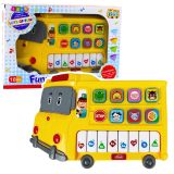 Piano Eléctrico Educativo en Forma de Autobús Amarillo