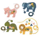 Juego de cordones con animales de madera Trixie - Aprendizaje divertido