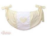Bolsa de Juguetes My Sweet Baby - Hearts Cream 60x30 cm