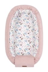 Nido de Bebé Reversible Velvet Twigs Rosa 80x45 – Cocoon Ajustable y Acolchado