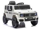 Coche eléctrico infantil Mercedes G 4x4 blanco Lean Cars · 24V · 4 motores · 3 marchas