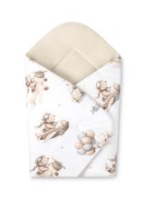 Arrullo Swaddle Bebé Velcro Algodón Osito Beige 75 cm