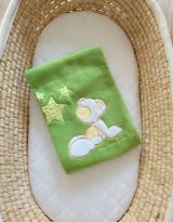 Manta de Fleece para Bebés My Sweet Baby - Carlo Oso con Estrellas Verde