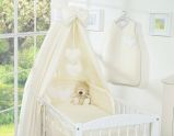 Juego de Cuna 5 piezas My Sweet Baby - Corazones Colgantes Crema