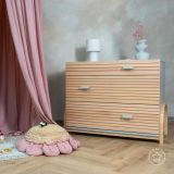 Cajonera INFINITY de Waldin con frentes de madera de haya sólida