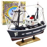 Modelo Decorativo de Barco de Pesca Flying Lady 24x23cm