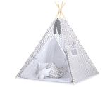 Tipi para Niños My Sweet Baby con Plumas Decorativas - Chevron Gris