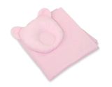 Set de Capazo con Almohada Oso - My Sweet Baby - Rosa Bebé