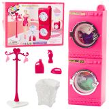 Set de Lavandería para Muñecas con Lavadora y Secadora Rosa
