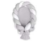 Nido Trenzado 2 en 1 My Sweet Baby - Blanco y Gris