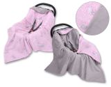 Manta Doble Cara para Silla de Auto My Sweet Baby - Conejos Rosados