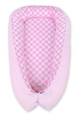 Cocoon Nido Premium para Bebés My Sweet Baby - Rosa con Puntos Blancos