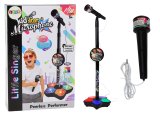 Micrófono con soporte ajustable para niños, color negro