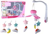 Carrusel de Cuna con Sonido Nubes y Estrellas Rosa