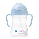 Botella B.box con pajita color bubblegum, ideal para niños.