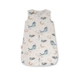Saco de dormir de bambú Waldin con diseño de ballenas.