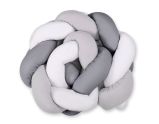 Protectores de Cuna Knot Bumper My Sweet Baby - Blanco, Gris y Antracita