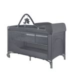 Cuna de Viaje 2 Niveles Kikkaboo con Cambiador Gris