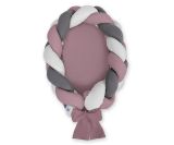 Braided Baby Nest 2 In 1 - Pastel Violet - Gray - Anthracite