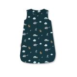 Saco de dormir de bambú azul marino con diseño de policía