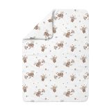 Edredón de bambú blanco para bebé con diseño de abejas de Waldin.