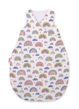 Cotton Sleeping Bag For Children, Size M, 3-12 Months, Tog 2.5, All-season - Rainbow