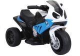 Moto eléctrica infantil BMW S1000RR triciclo azul Lean Cars, vista frontal