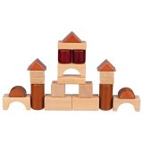 Juego de construcción en caja de madera