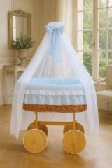 Moisés Deluxe Bellamy de Mimbre Natural con Dosel