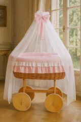Moisés Deluxe Bellamy de Mimbre Natural con Dosel