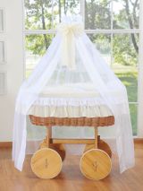 Moisés Deluxe Bellamy de Mimbre Natural con Dosel