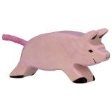 Figura de madera Lechón Corriendo Holztiger - imagen 2