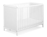 Cuna de Madera Blanca Matteo 120x60 cm – 3 Alturas, Barrotes Extraíbles - imagen 2