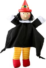 Marioneta Mago , de madera y tela