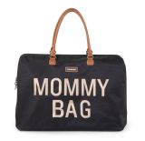 Bolso de maternidad Mommy Bag Negro Letras Doradas , Childhome