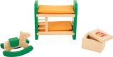Muebles de madera dormitorio infantil de casita de muñecas