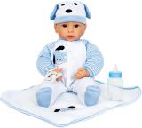 Muñeco Benno Legler - 43 cm altura. Incluye biberón y mantita