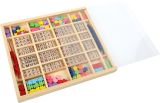 Perlas y letras de madera para hacer pulseras y collares 