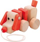 Perrito de madera de juguete